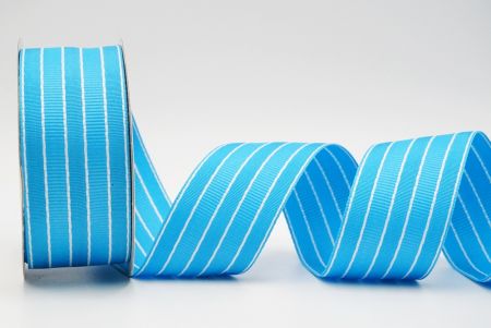 Striped Stitched Woven Ribbon_K1740 blue